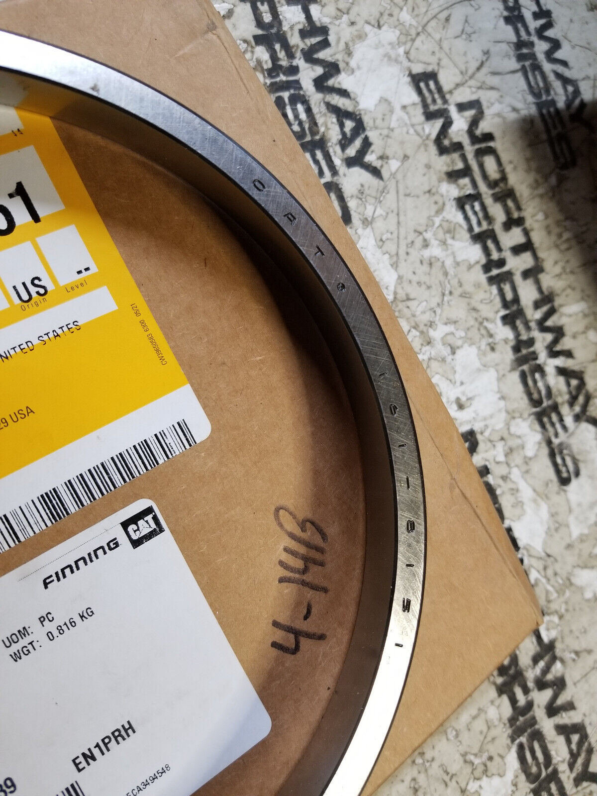 161-8151 CATERPILLAR OEM GENUINE 193.68mm Special Tapered Roller Bearing Cup