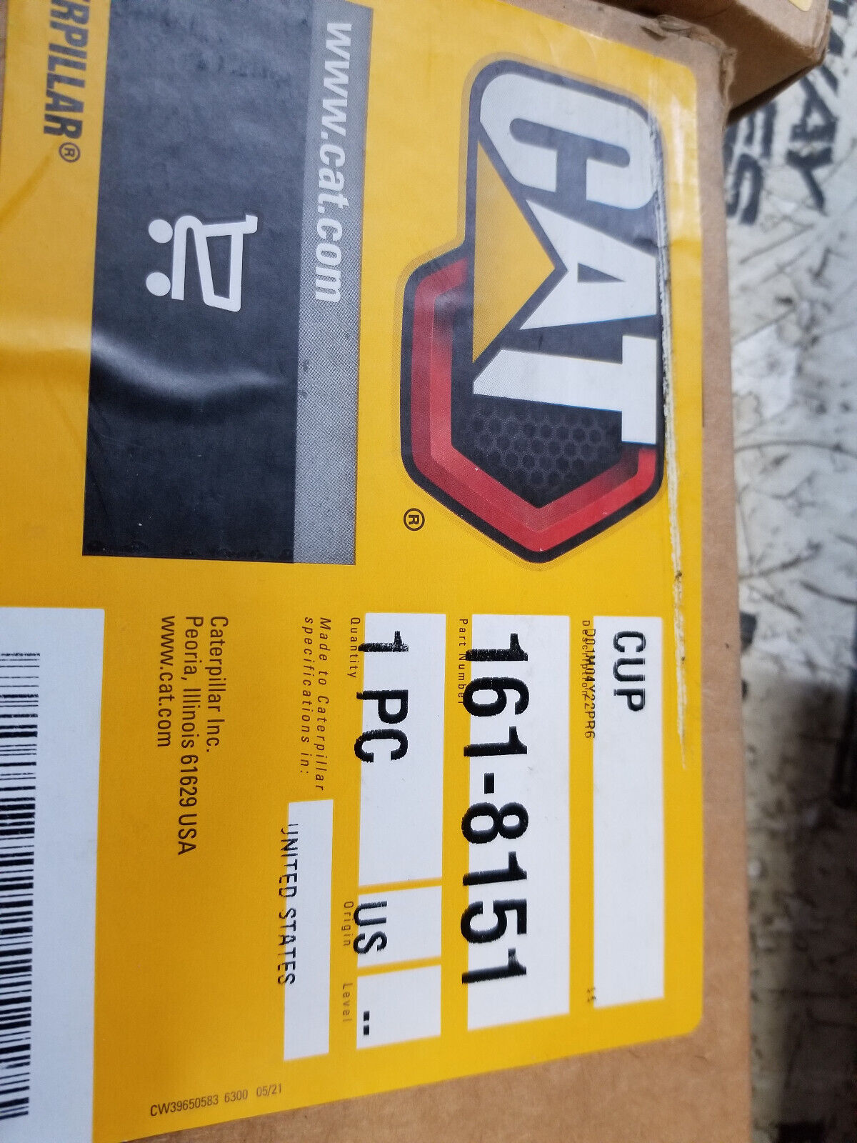 161-8151 CATERPILLAR OEM GENUINE 193.68mm Special Tapered Roller Bearing Cup