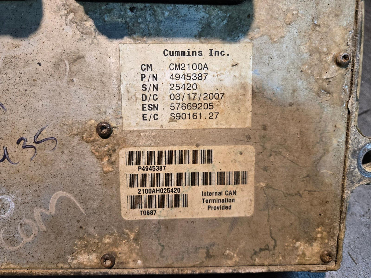 CORE CUMMINS CM2100A 4945387 ECM CORE / NO COMMUNICATION