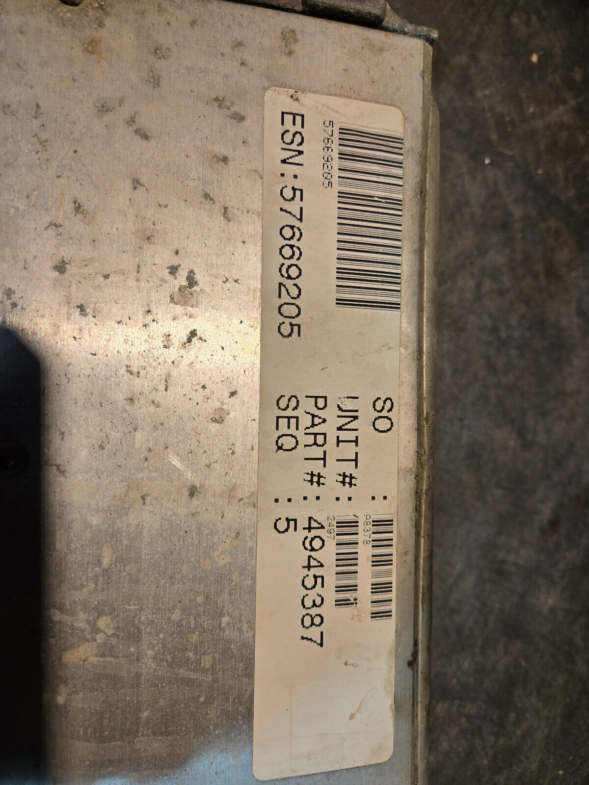 CORE CUMMINS CM2100A 4945387 ECM CORE / NO COMMUNICATION