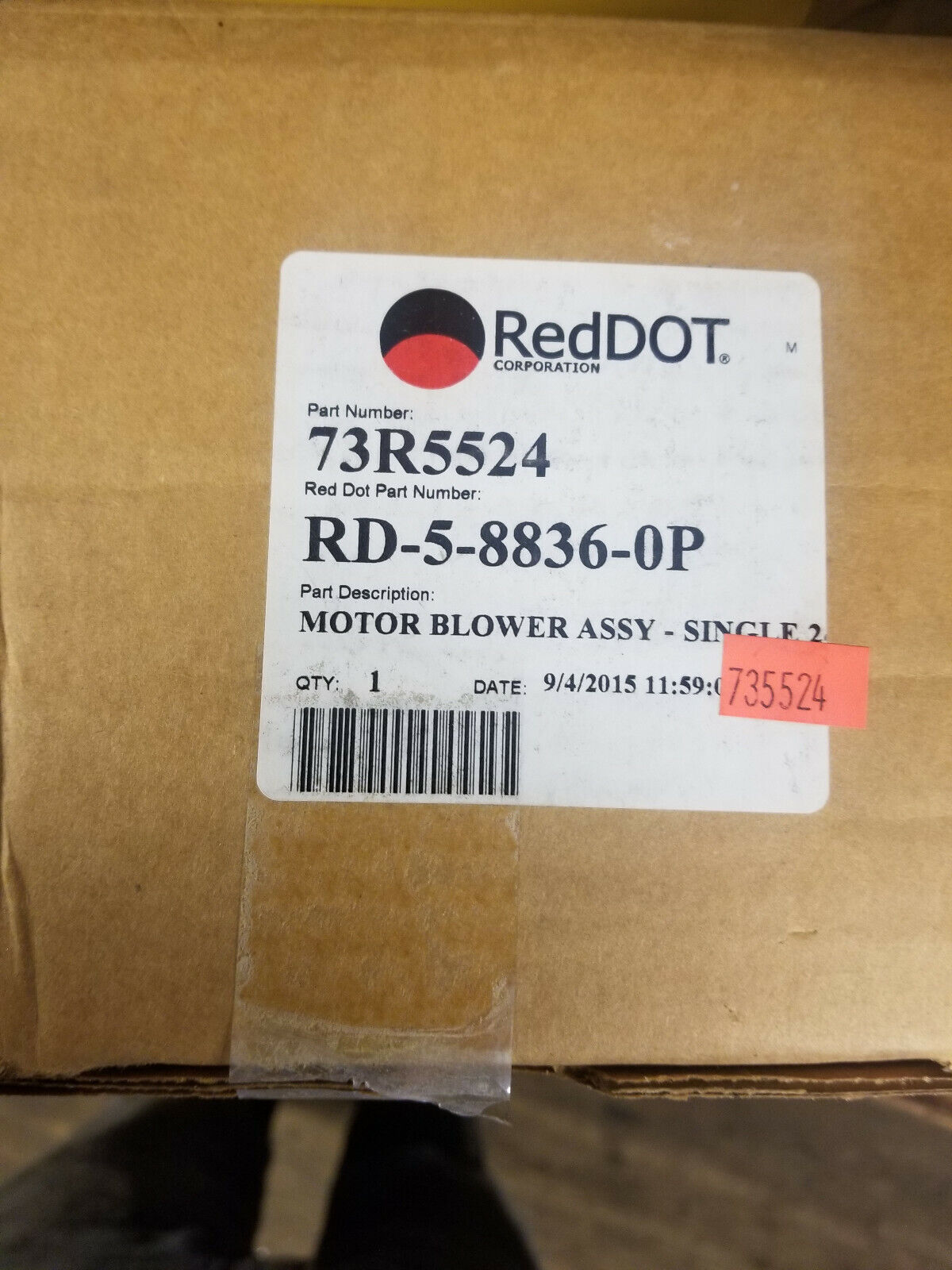 REDDOT 73R5524 RD-5-8836-0P BLOWER