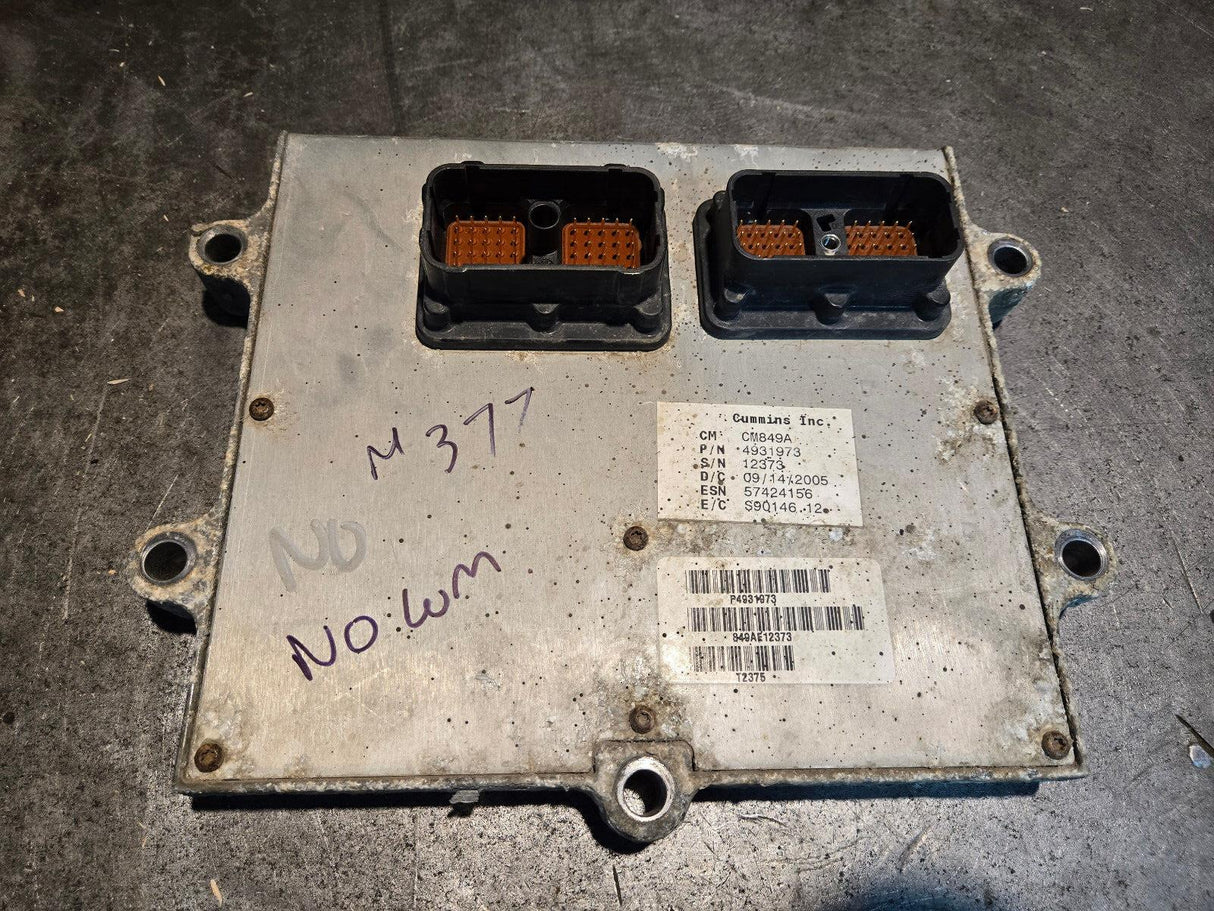 CUMMINS CM849A 4931973 ECM NO COMMUNICATION / FOR PARTS