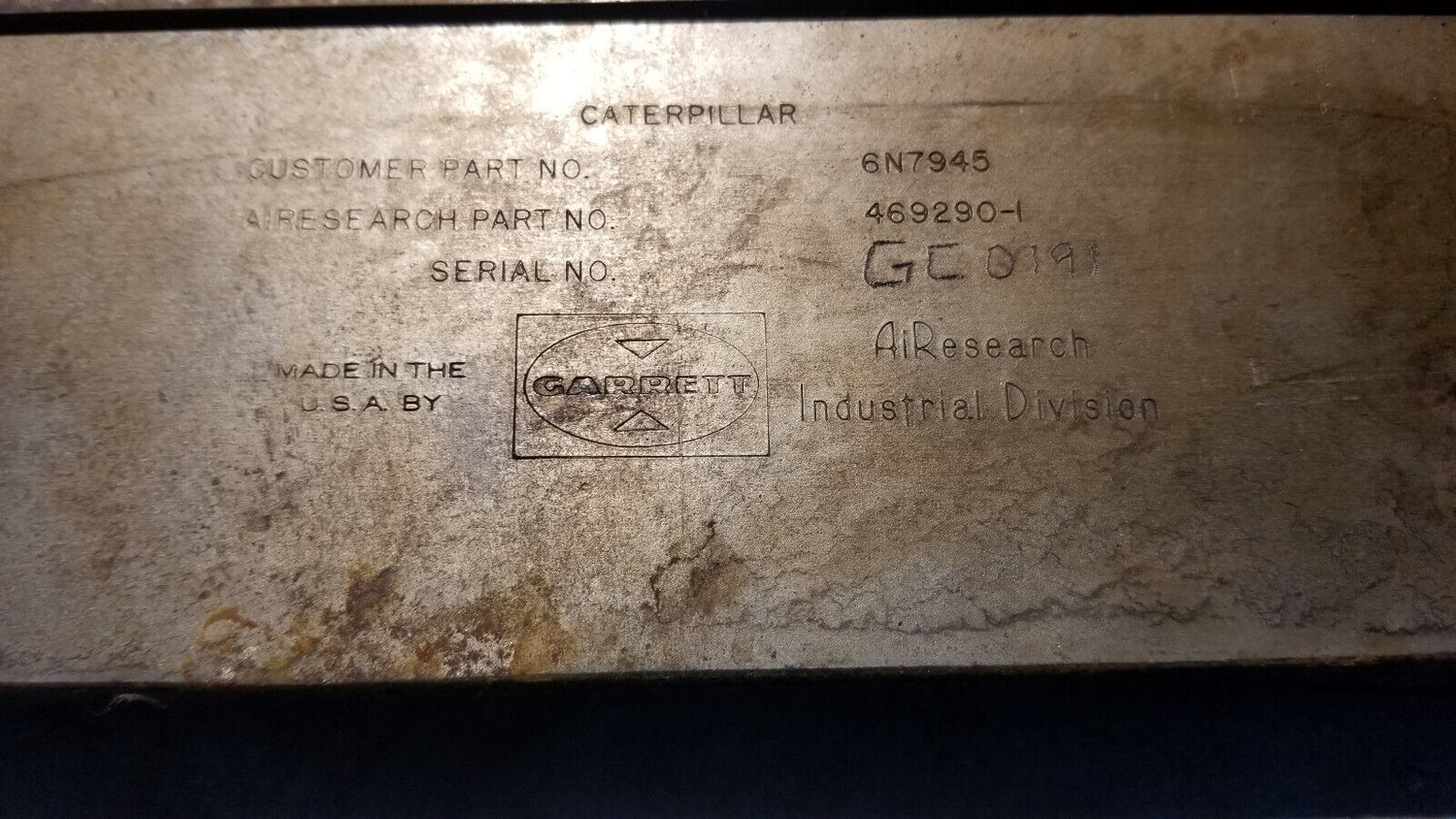 6n7945 6n-7945 CATERPILLAR 469290-1 INTERCOOLER