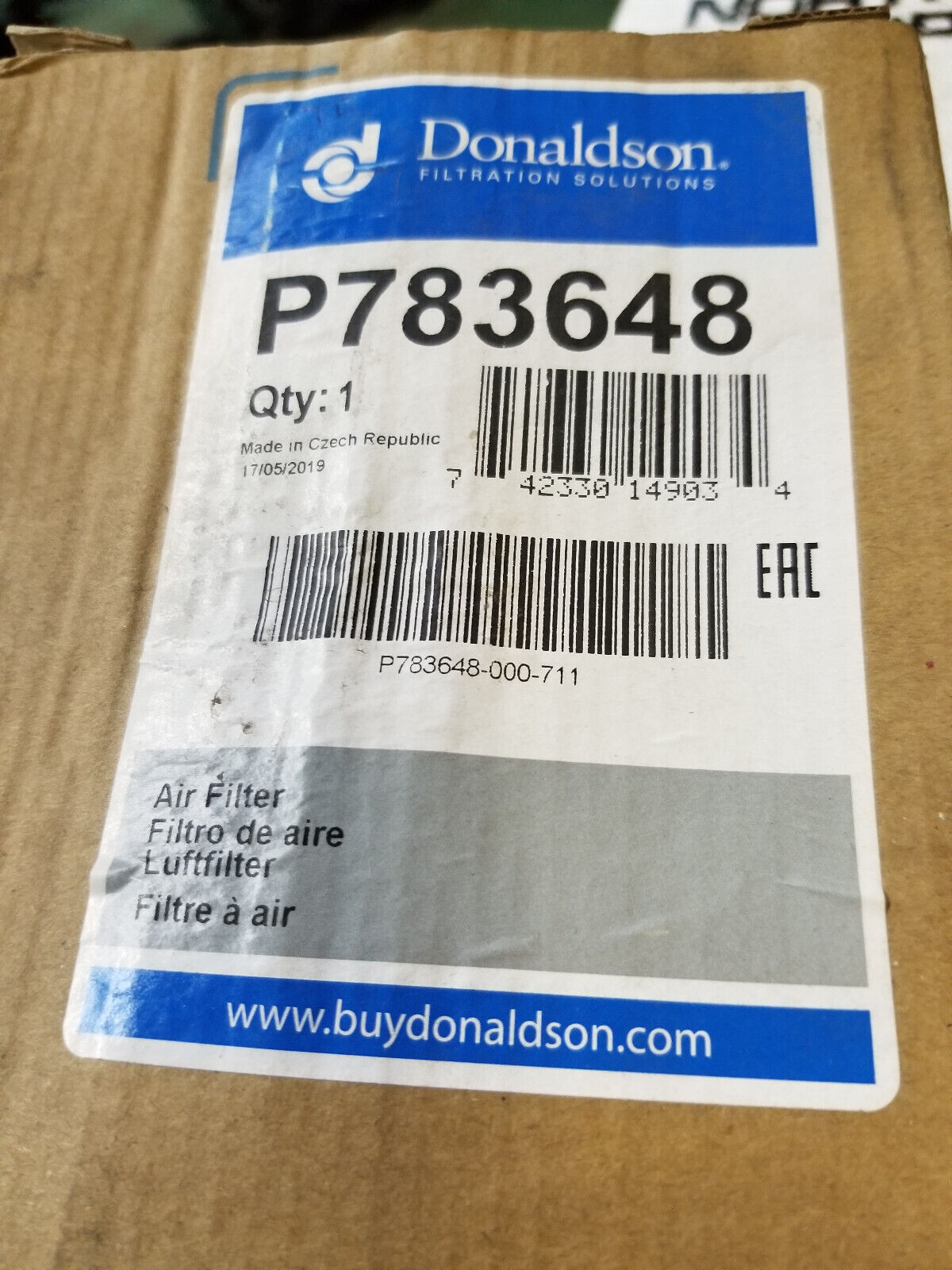 Donaldson Air Filter - P783648