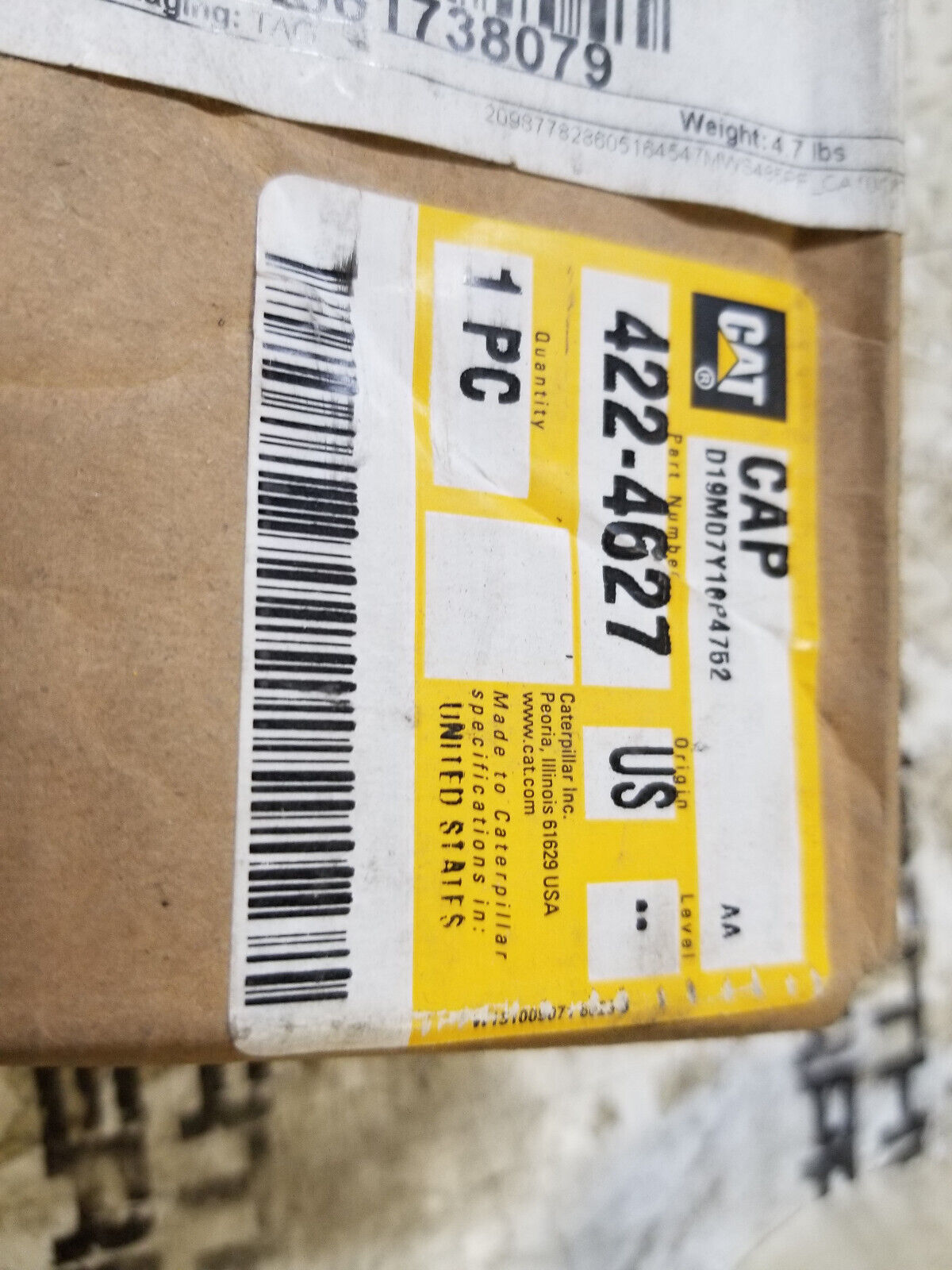 422-4627 CATERPILLAR OEM CAT 4224627 HOIST CYLINDER CAP