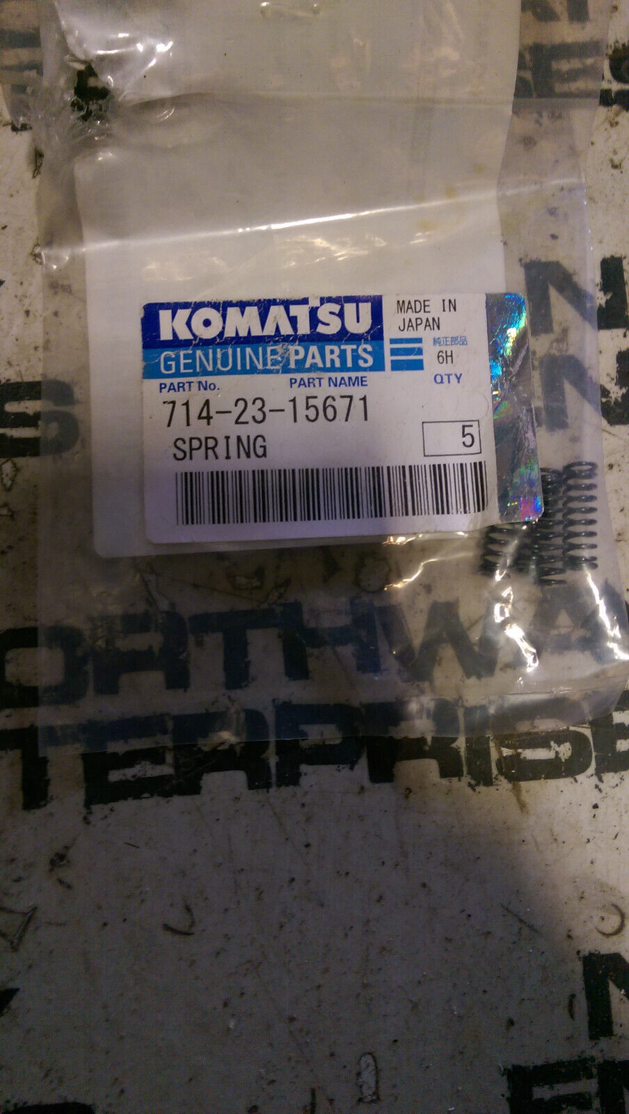 714-23-15671 KOMATSU SPRING LOT OF 4 PIECES