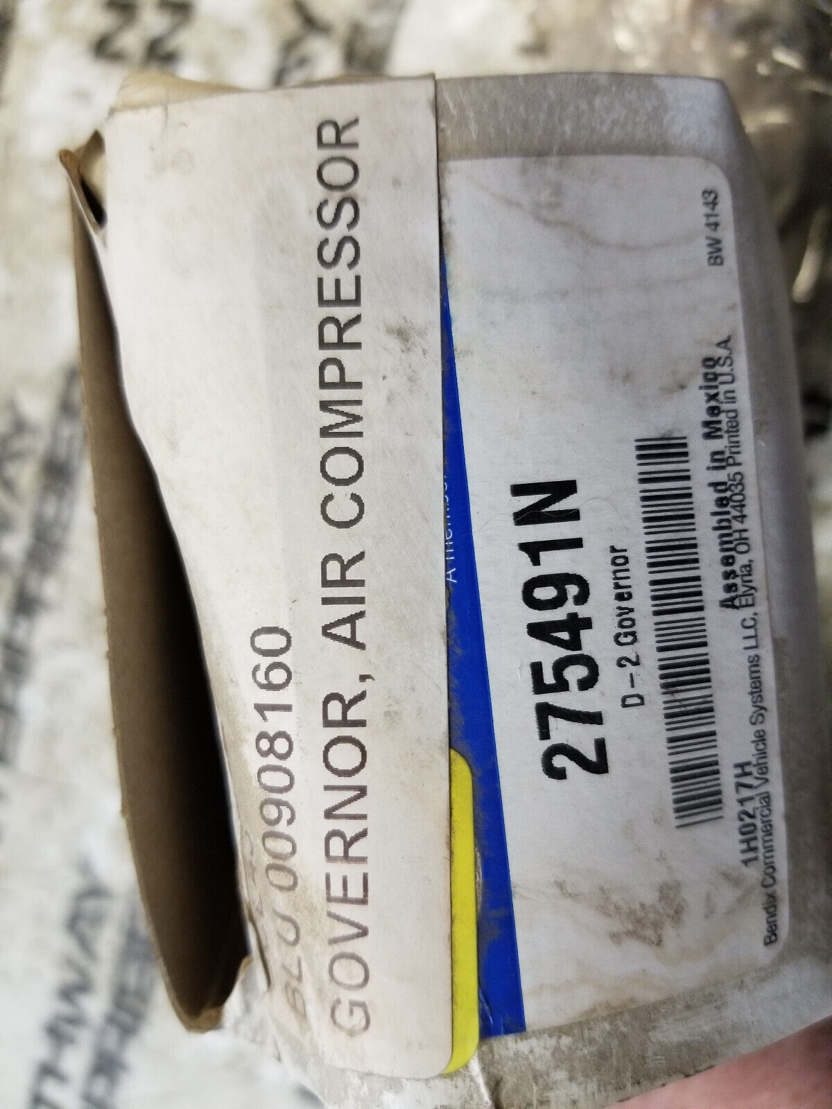 Bendix 275491N - D-2 Air Brake Compressor Governor - New