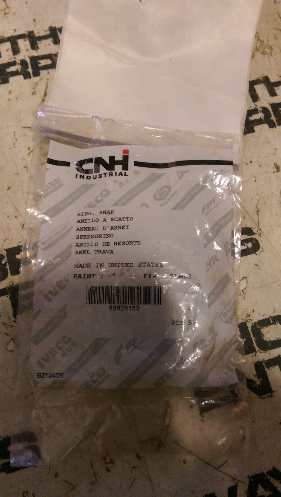 New Holland Snap Ring Part # 86625153 LOT OF 4 RINGS