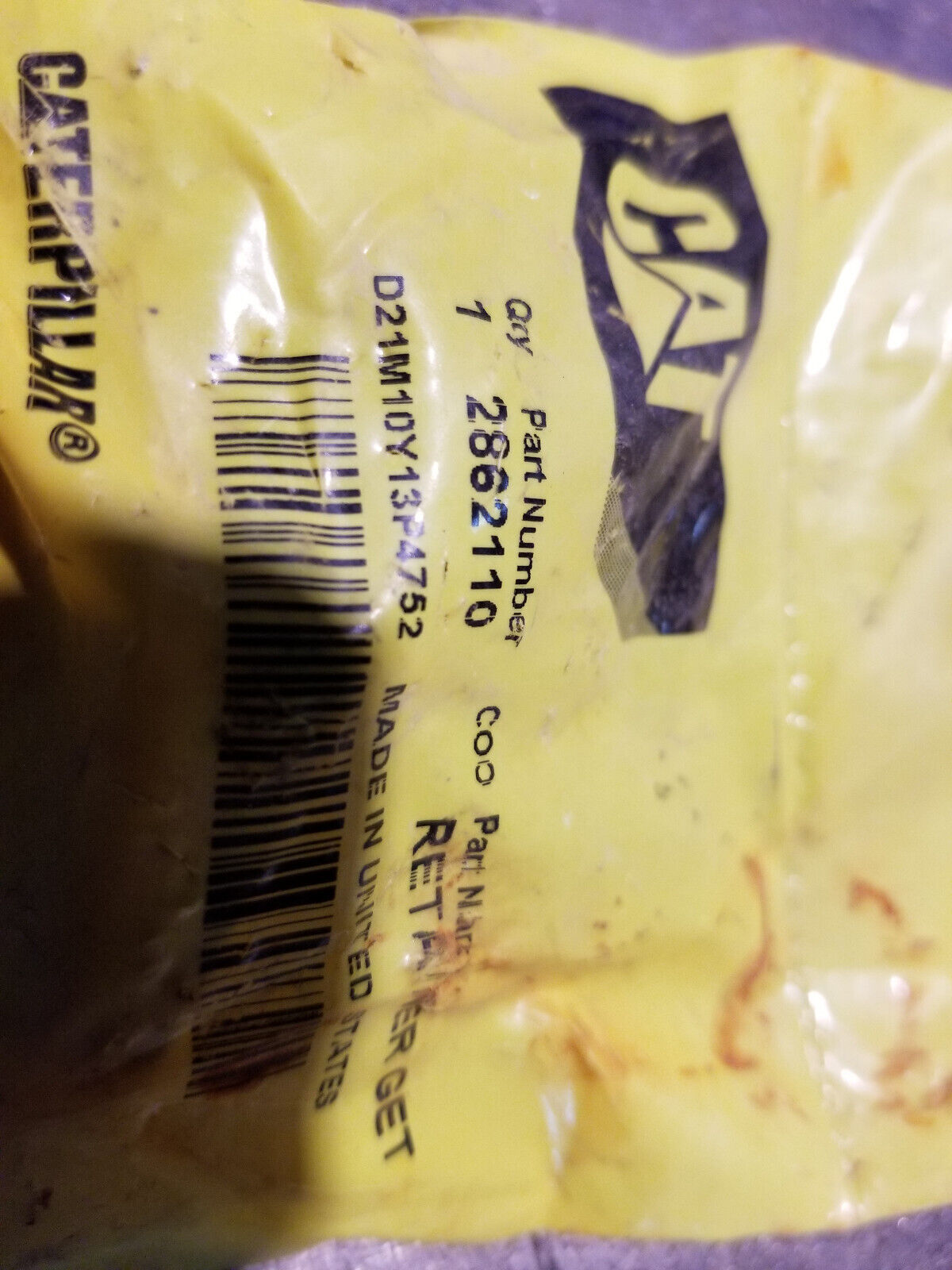 286-2110 CATERPILLAR RETAINER 2862110
