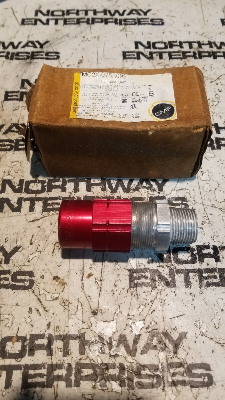 APPLETON TMC2X-075A099 HAZARDOUS LOCATION CABLE CONNECTOR