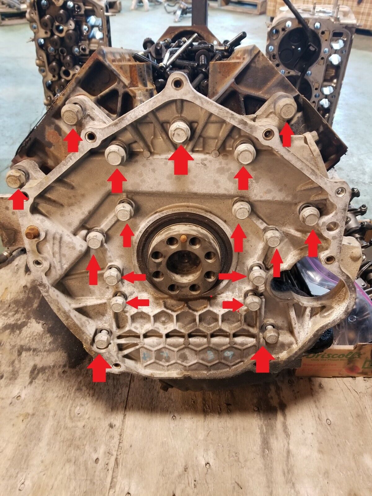 01-10 6.6 LB7 LLY LBZ LMM Duramax Diesel AT Transmission Adapter Plate Bolts