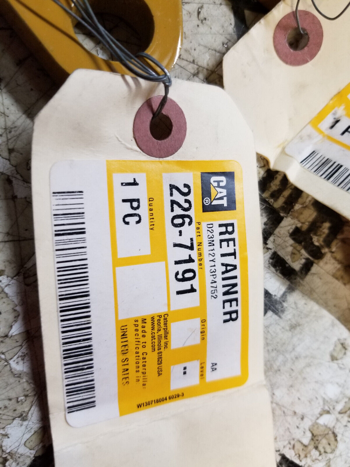 226-7191 CATERPILLAR 12MM THICK RETAINER 2267191