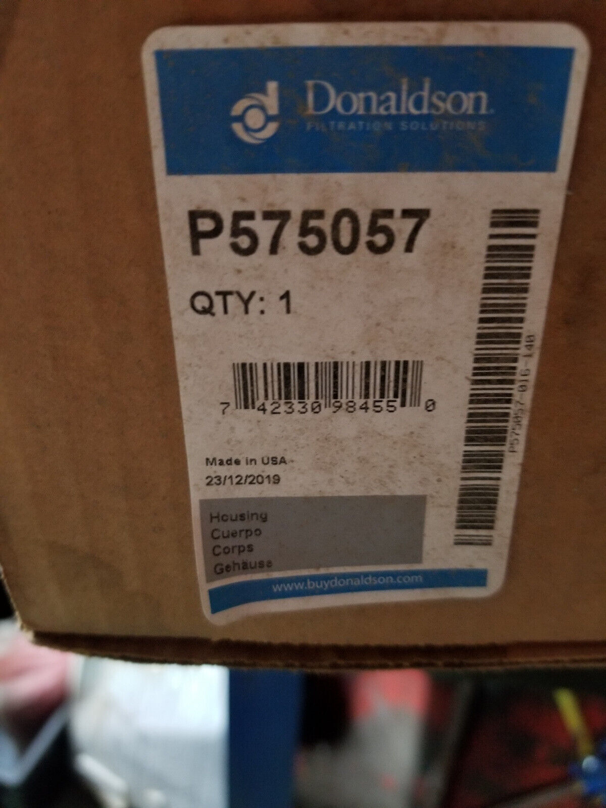 DONALDSON P575057 CLEAN SOLUTIONS DEF FILT ER HOUSING