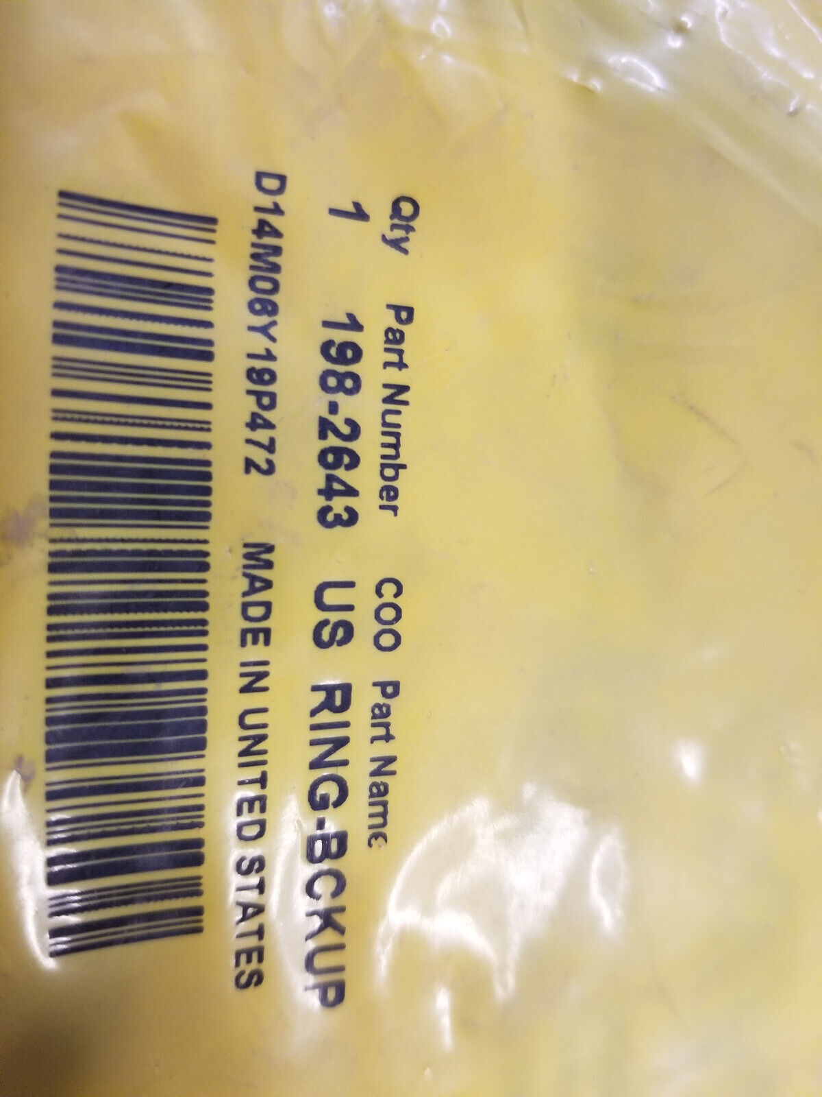 198-2643 151mm Outer Diameter Plastic Backup Ring 1982643