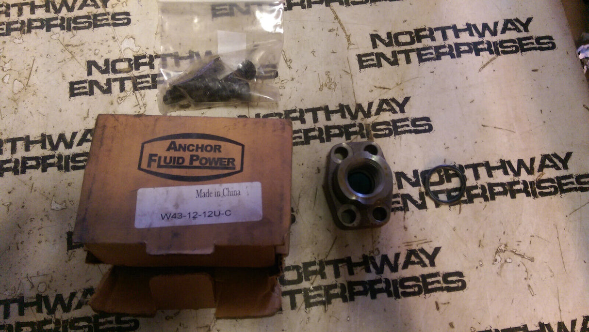 W43-12-12U : AFP NPTF Threaded Flange, Steel, Straight