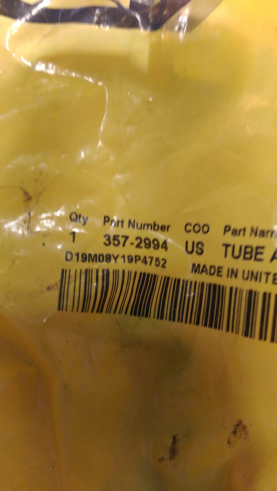 357-2994 CATERPILLAR TUBE ASSY