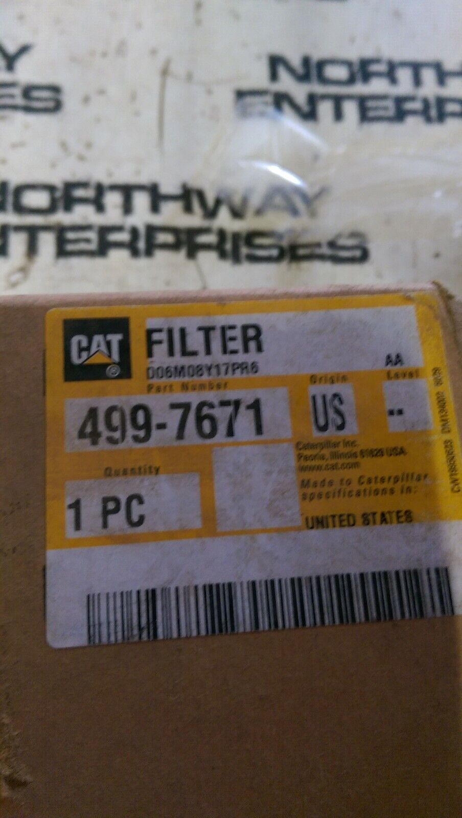 499-7671 CATERPILLAR HYDRAULIC FILTER