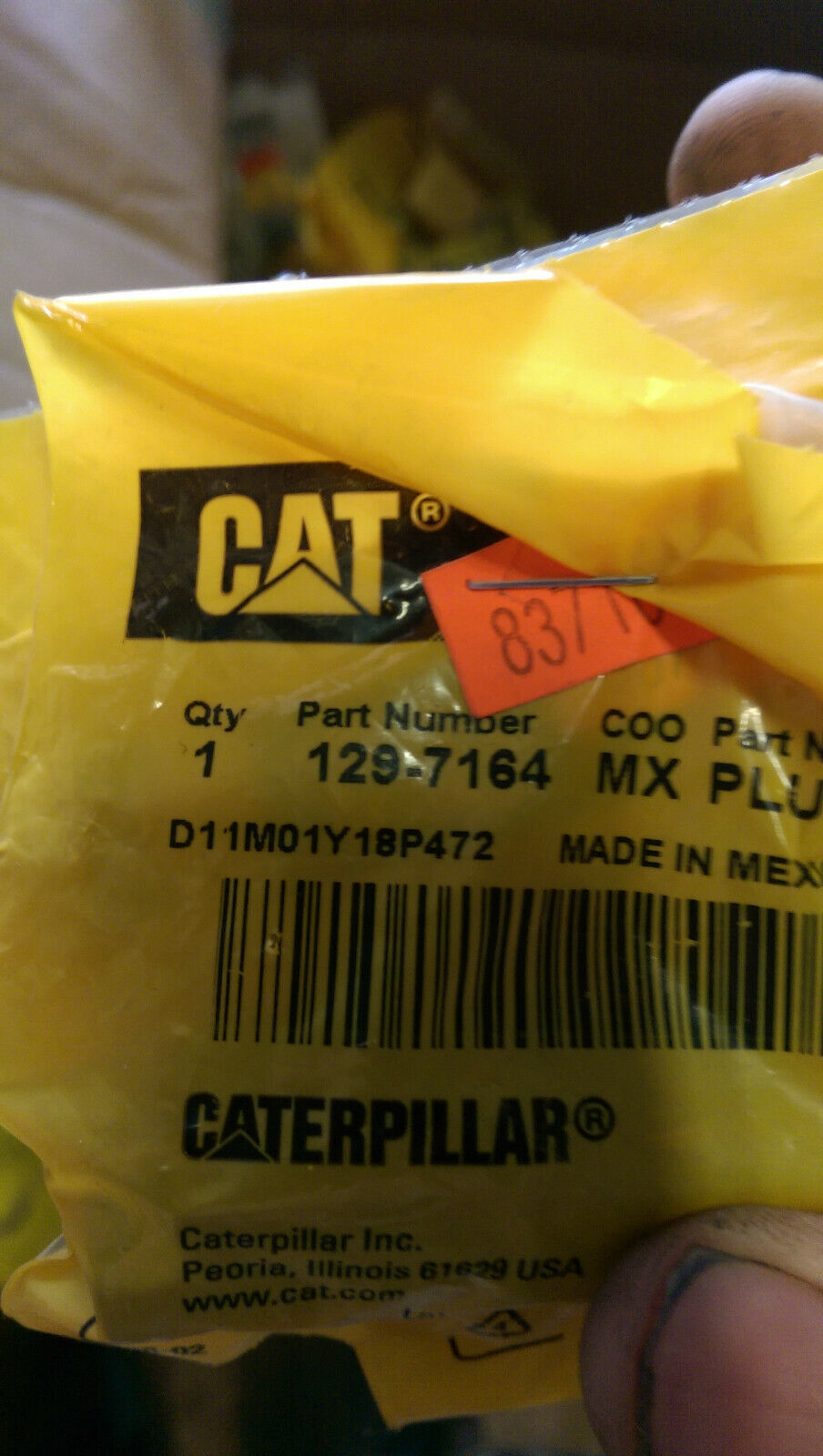 129-7164 Genuine CAT Caterpillar OEM Plug