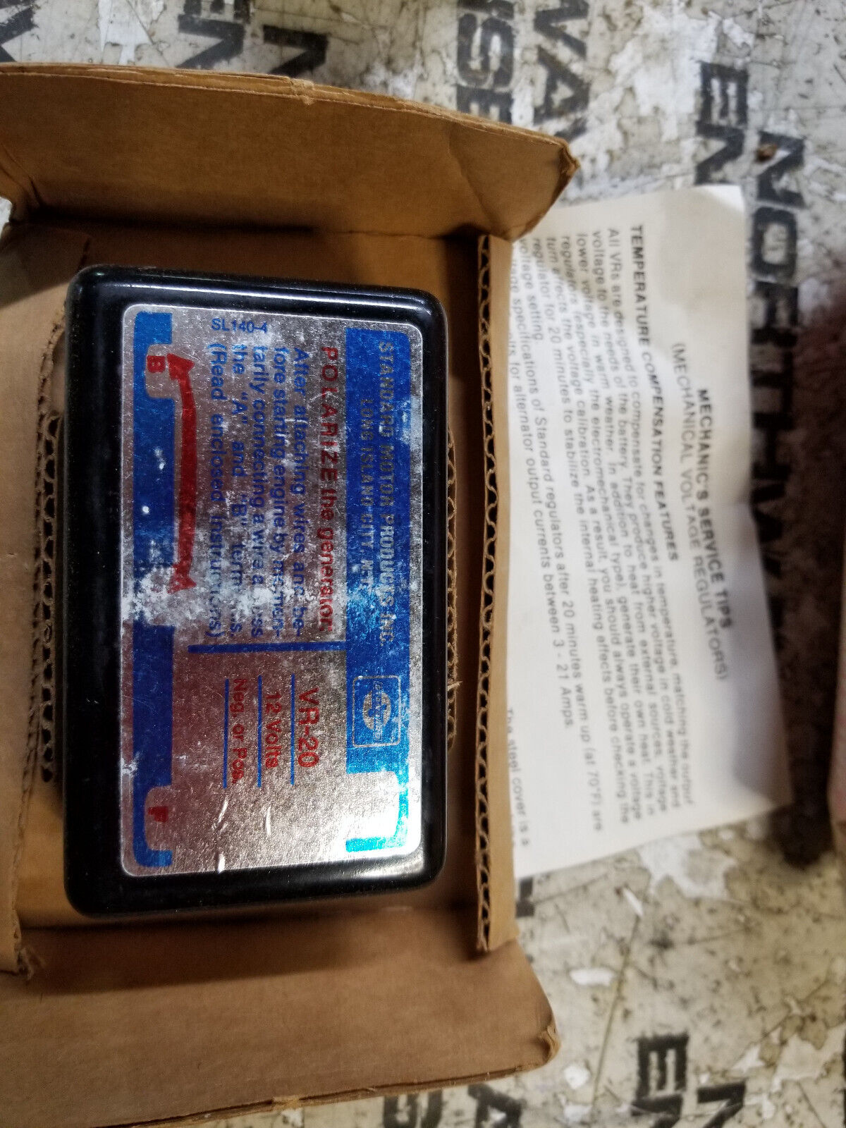 STANDARD VR20 VOLTAGE REGULATOR 12V VR-20