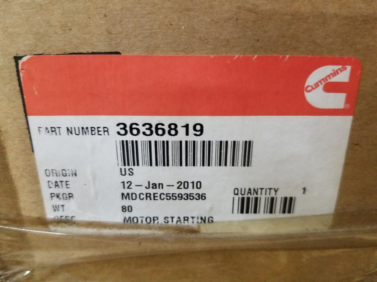 CUMMINS 3636819 STARTER MOTOR