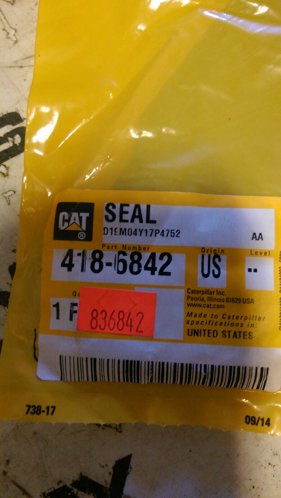 418-6842: SEAL CATERPILLAR