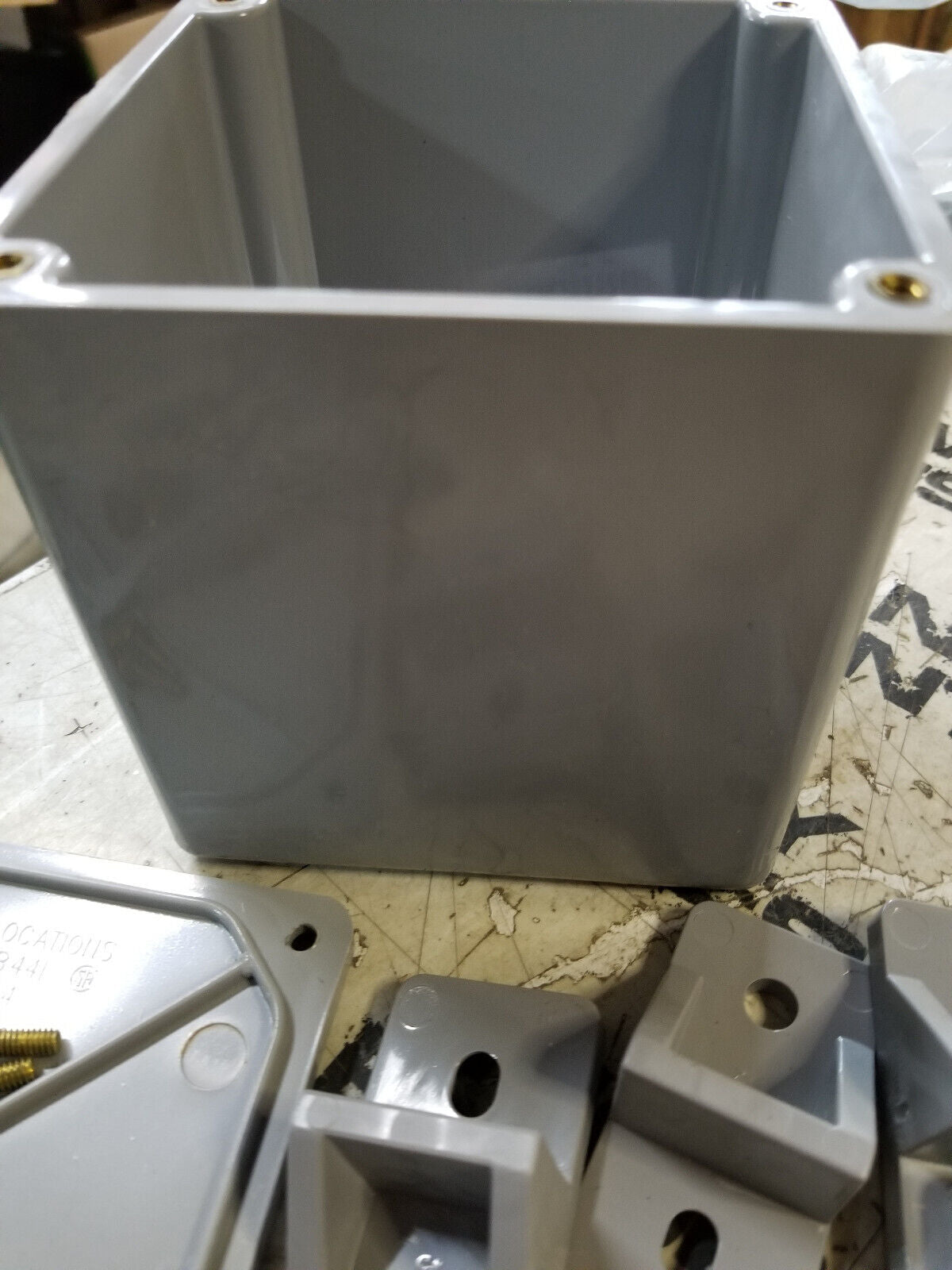 ROYAL RJB44L - Fiberglass Screwcover Junction Box 4x4x4 Enclosure