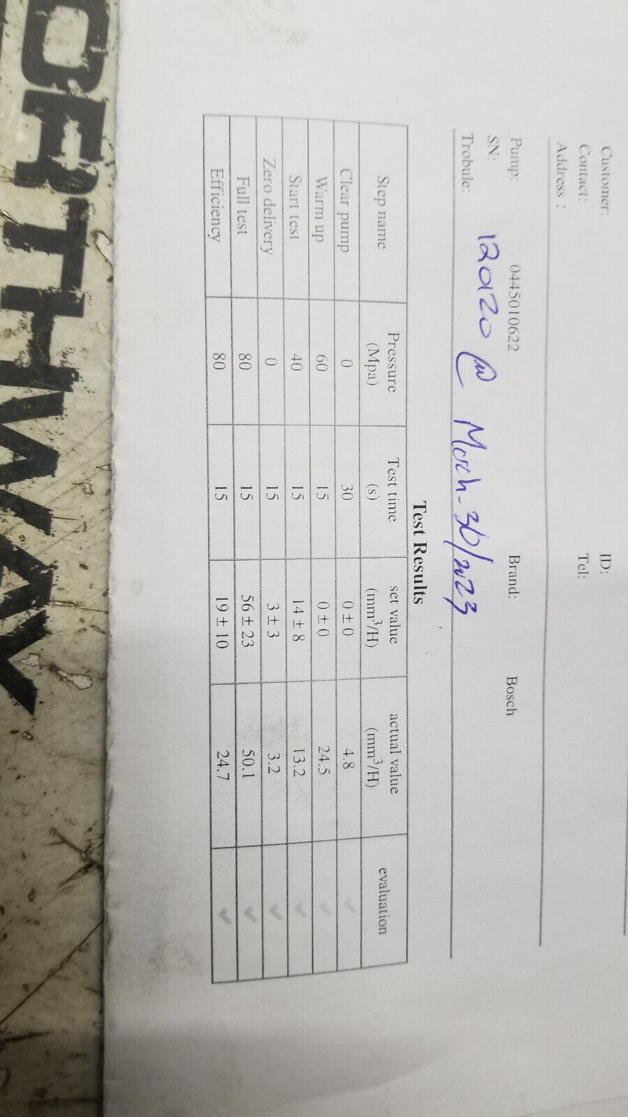 0445010622 6.7l Powerstroke Flow Tested CP4 Injection Pump ref120120