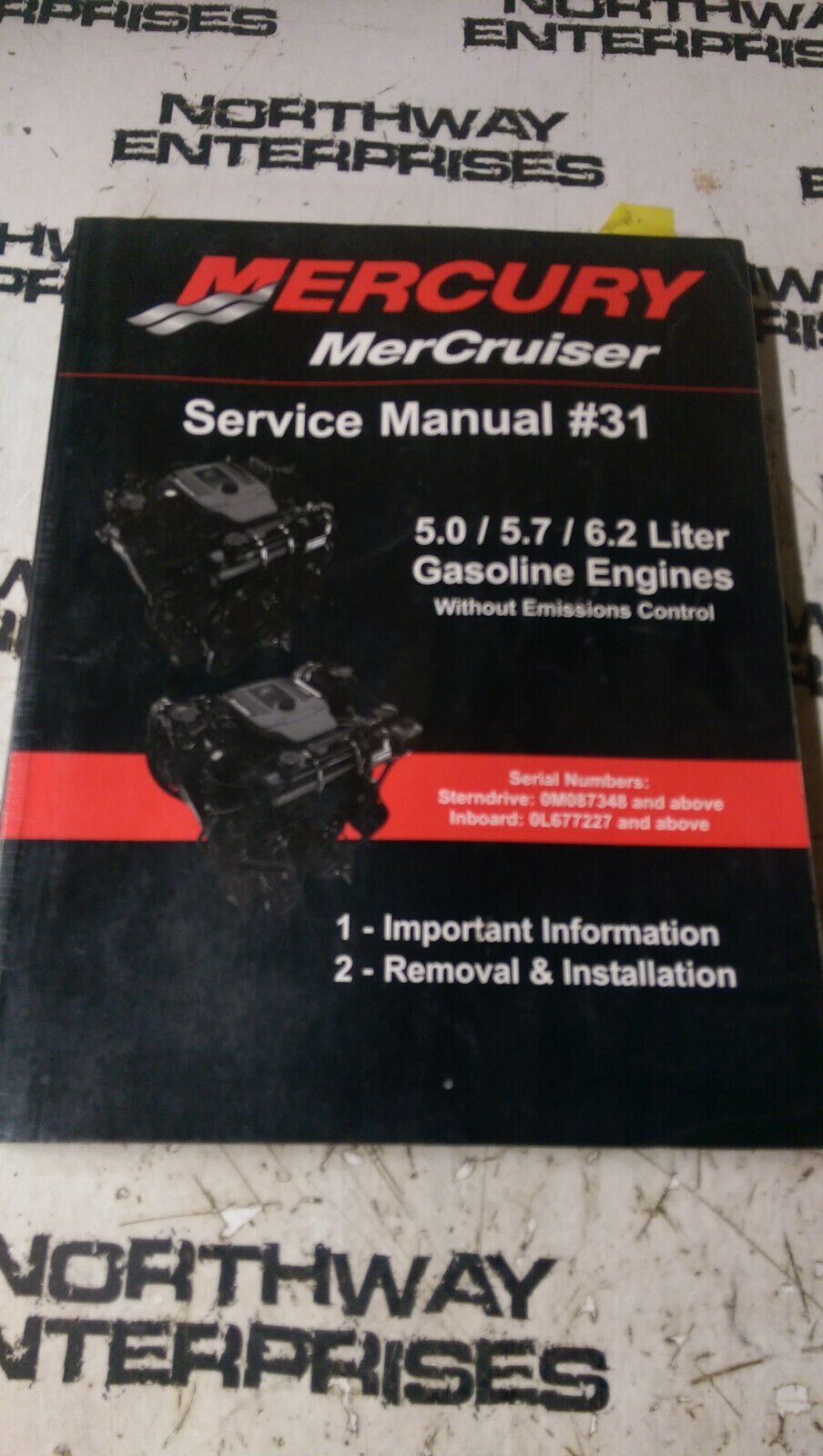 Mercury 5.0/5.7/6.2L 1, Information 2-Removal & Installation #31 90-864260100
