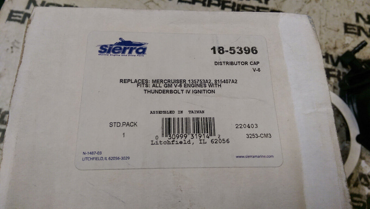 Sierra 18-5396 Marine Distributor Cap Mercury 11108A3 13753A2 815407A2