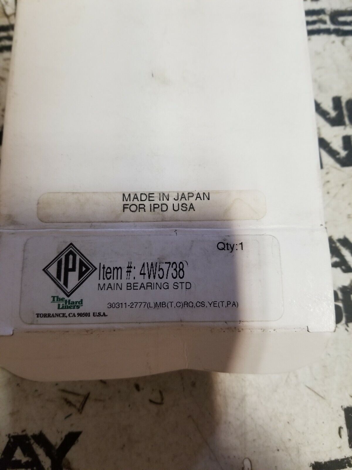 4W5738 MAIN BEARING STD for Caterpillar CTP (232-3233, 4W5738, 3S9730)