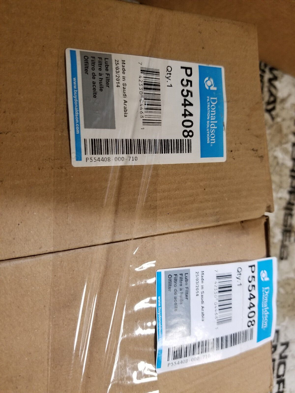 LOT OF 2PC - Donaldson Lube Filter Spin-on Full Flow- P554408