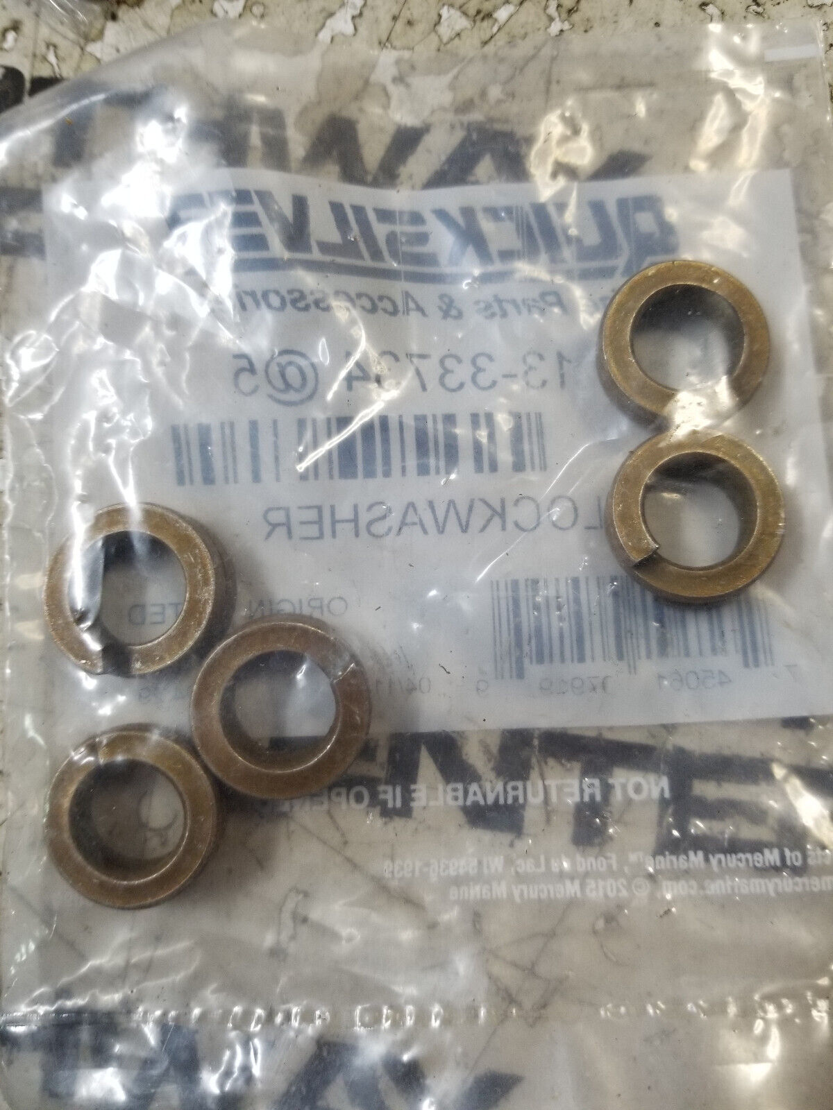 13-33734 MERCURY LOCK WASHER SET OF 5