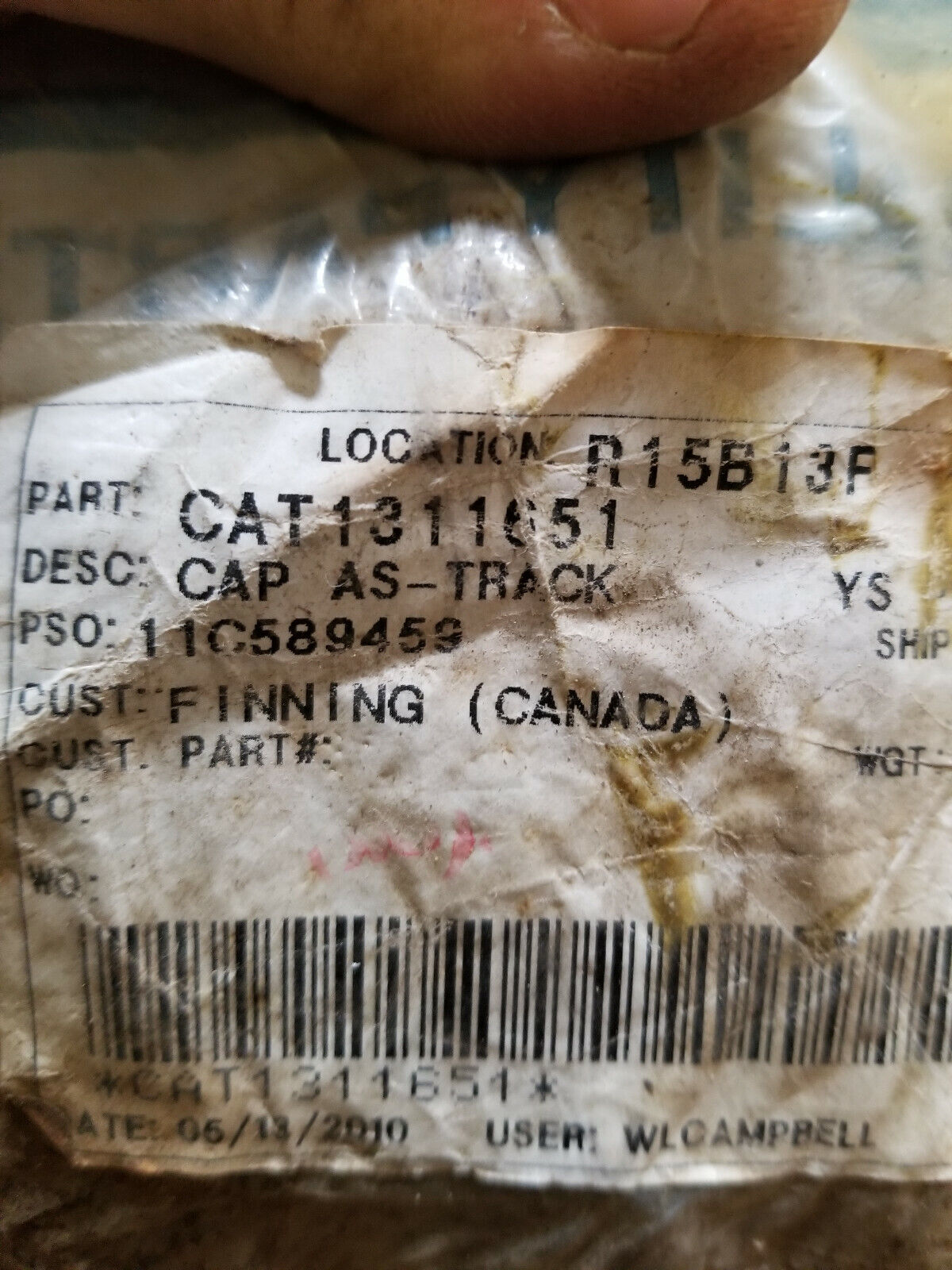 131-1651 CATERPILLAR CAP