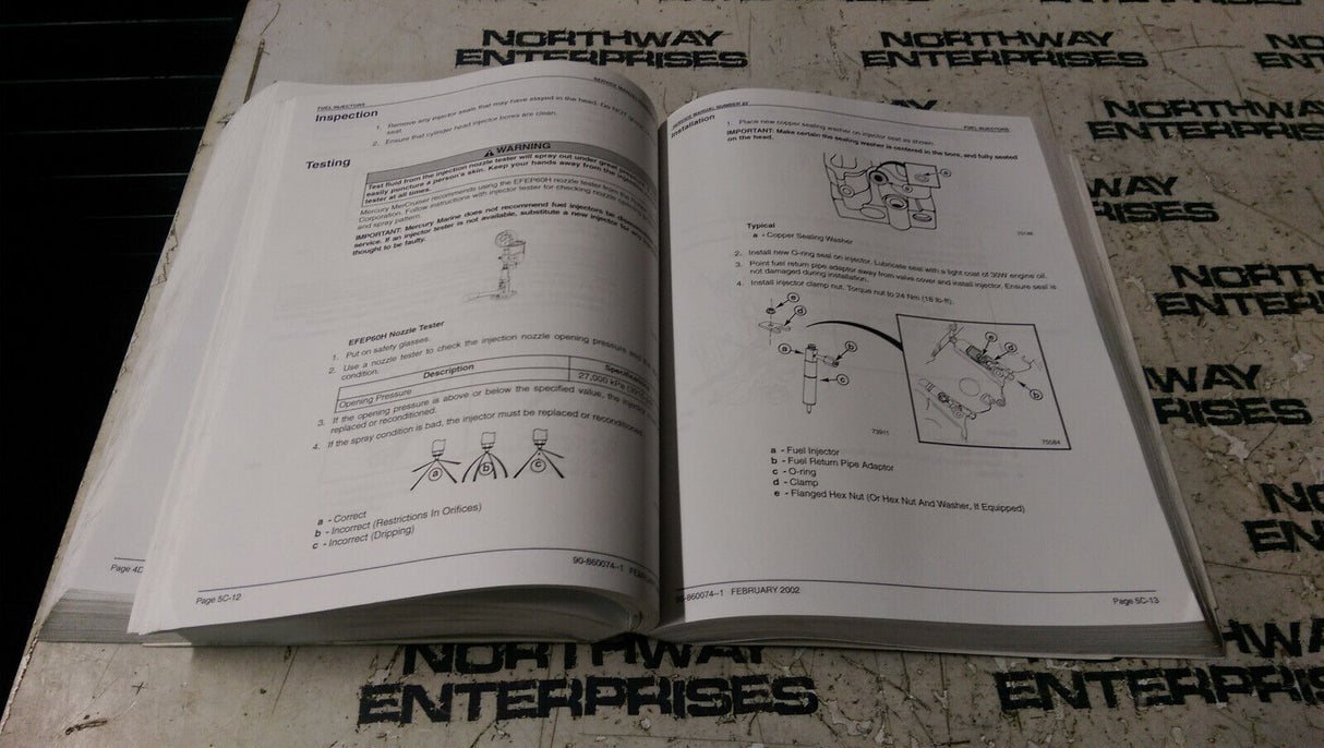 2002 Mercury #22 Marine Engines In-Line Diesel Service Manual P/N 90-860074--1