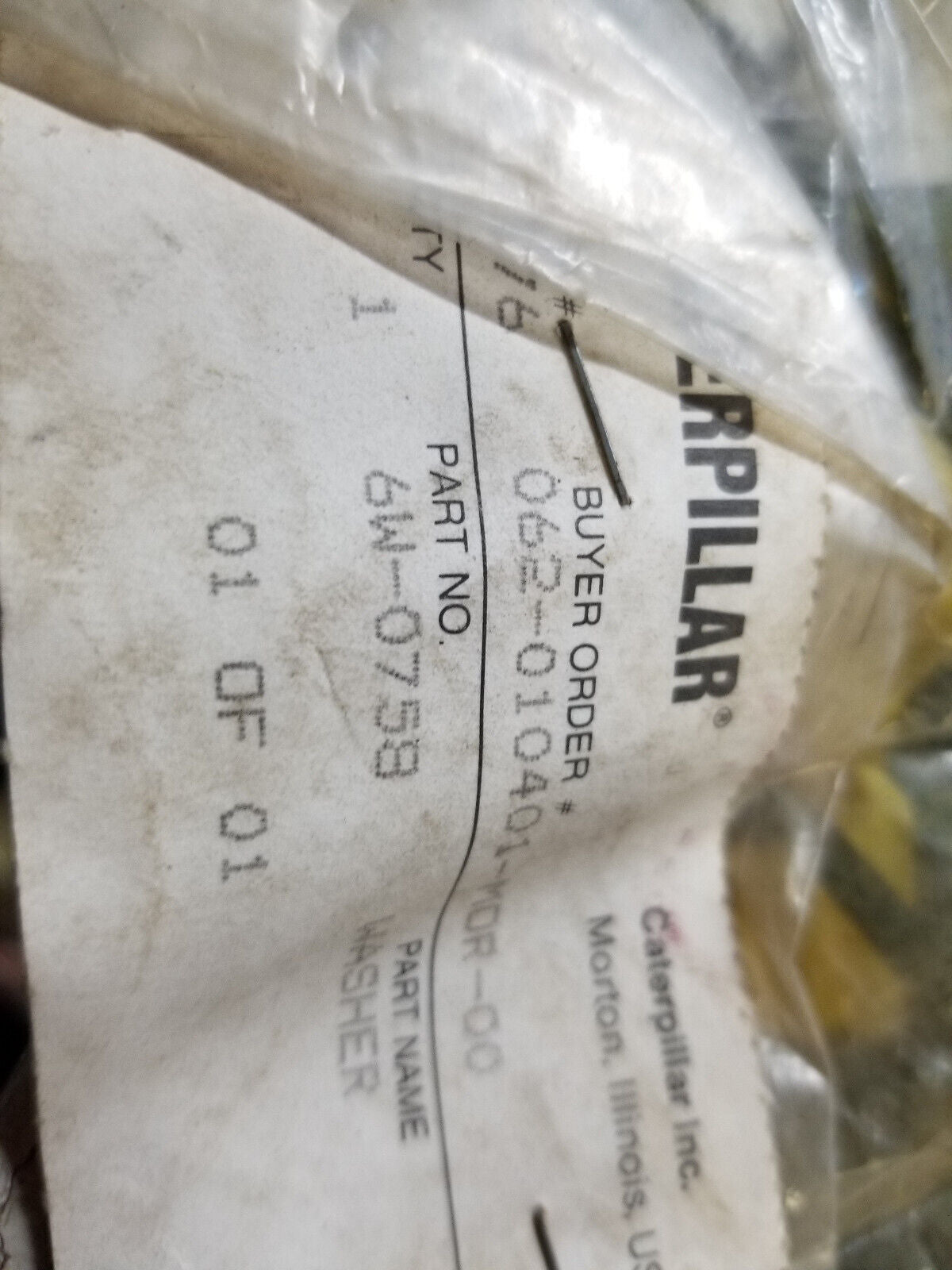 CATERPILLAR WASHER 6W-0758 6W0758