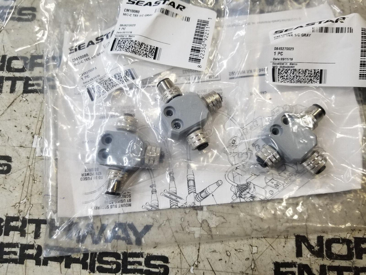 PACK OF 3 - Seastar Solutions Optimus Micro-C Tee Adapter Gray CM10060