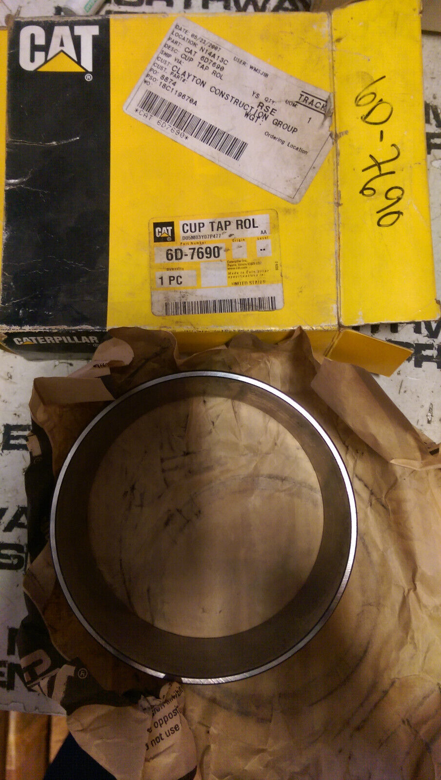 CATERPILLAR 6D-7690 BEARING RACE CUP