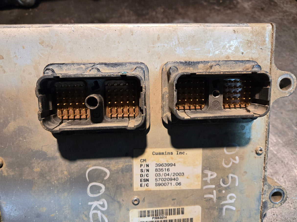 2003 DODGE RAM 5.9L AUTOMATIC TRANS CUMMINS ECM PCM ECU 3963994 CORE