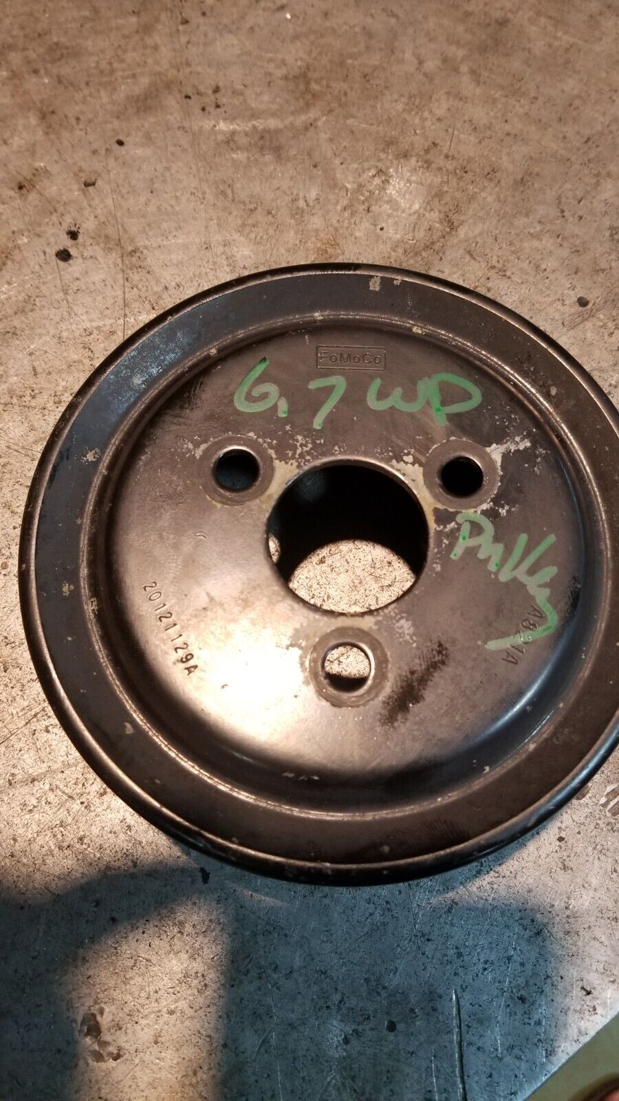 011-14 2011-2014 6.7L WATER Pump Pulley FORD F250 F350 6.7 POWERSTROKE 2010121a