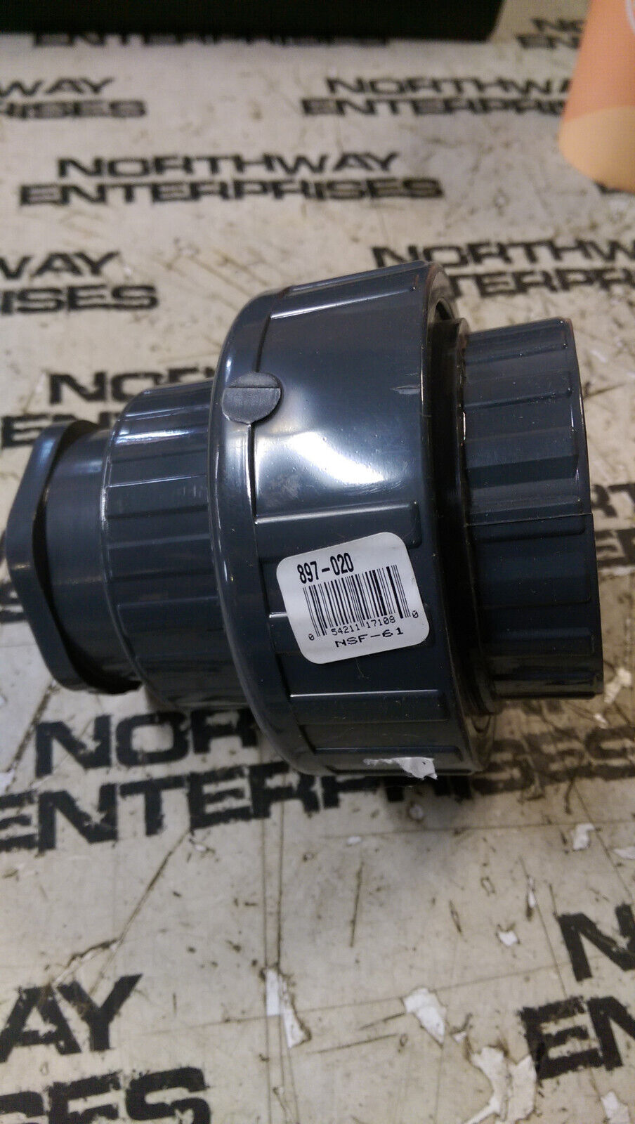 Lasco Fittings 897-020 2" Sch80 Union O-Ring Type Slip x Slip Gray