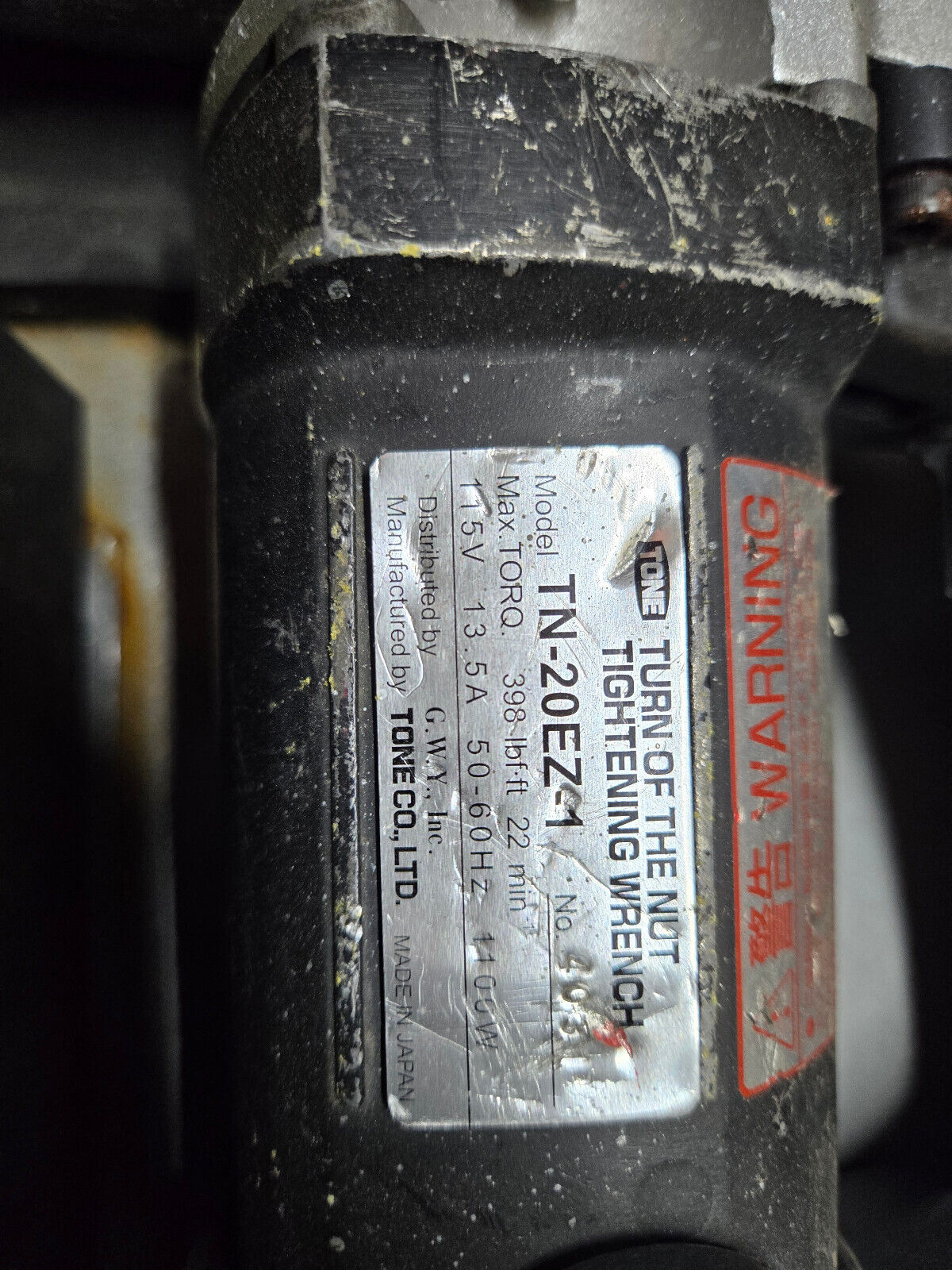 TN-20EZ-1 Tone Shear Wrench Model TN-20EZ-1 - Turn of the Nut Tightening Wrench