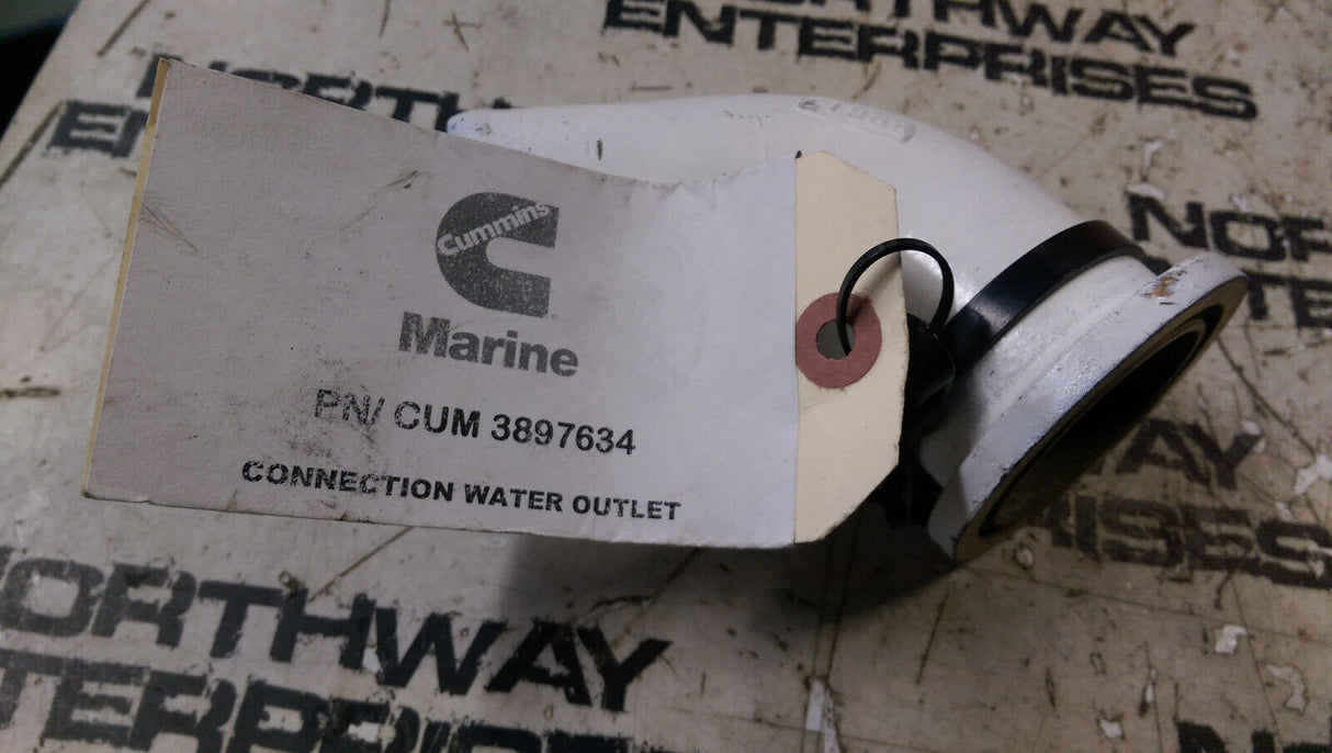 Cummins Boat Water Outlet Connection 3897634 | 2 1/8 Inch Brass