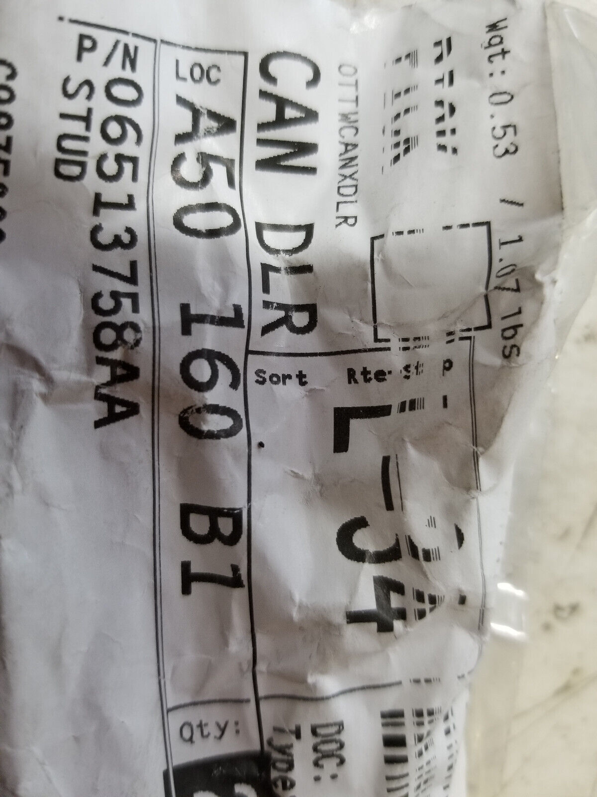 1 PACK OF 2PC - 06513758AA MOPAR END STUD