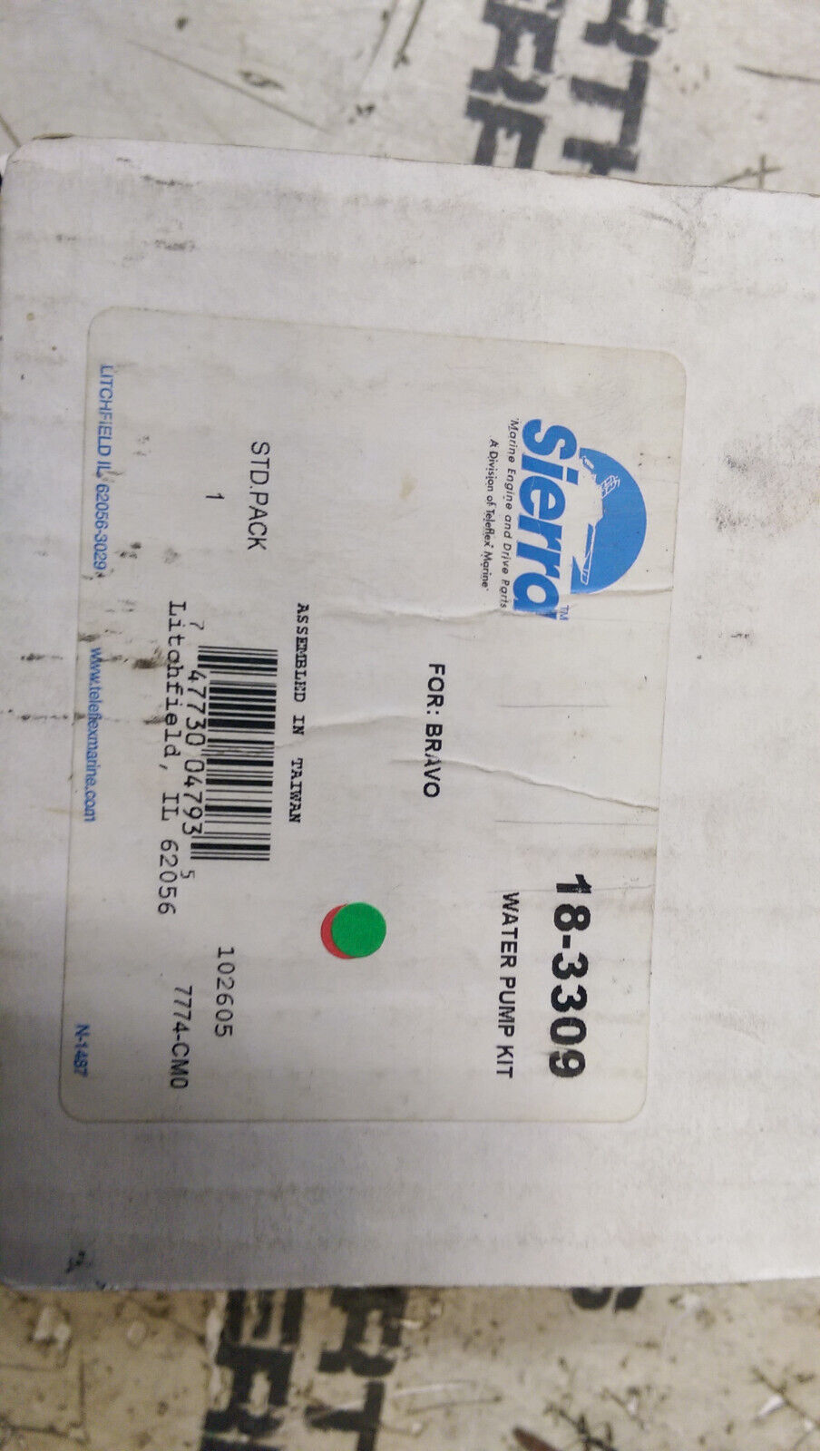 Sierra # 18-3309 Mercruiser Bravo & TRS Drives Water Pump Kit 82795