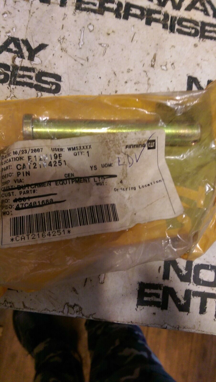 216-4251 CATERPILLAR 2164251: PIN-CLEVIS