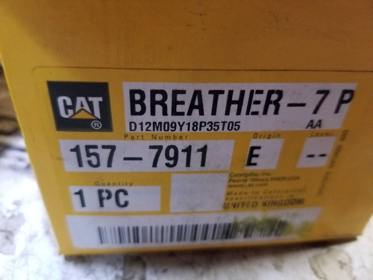 157-7911 CATERPILLAR 7 PSI Hydraulic Tank Breather 1-1/16" UNF