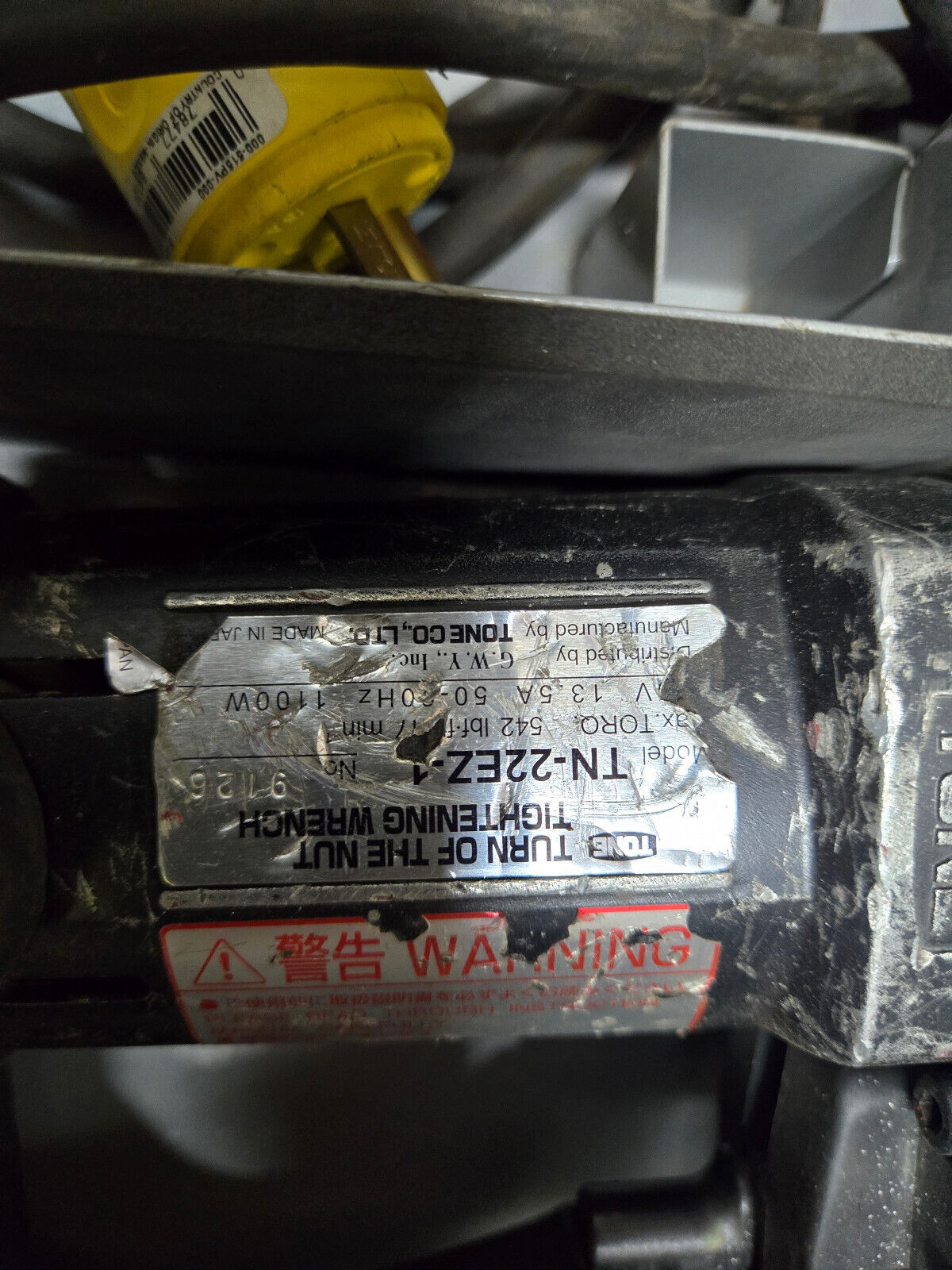 TN-22EZ-1 Tone Shear Wrench Model TN-22EZ-1 - Turn of the Nut Tightening Wrench