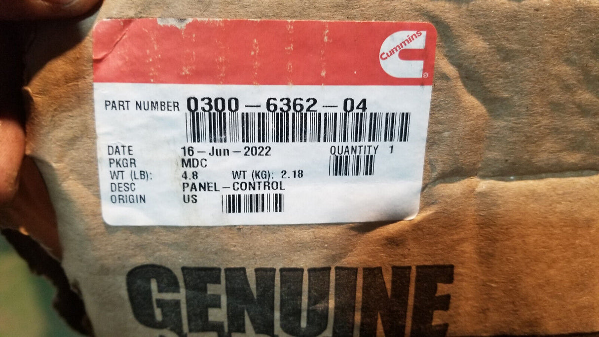 0300-6362-04 CUMMINS CONTROL PANEL