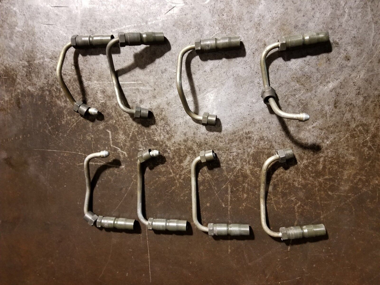 01 02 03 04 2001 Duramax LB7 6.6 High Pressure Fuel Injector Lines Set of 8
