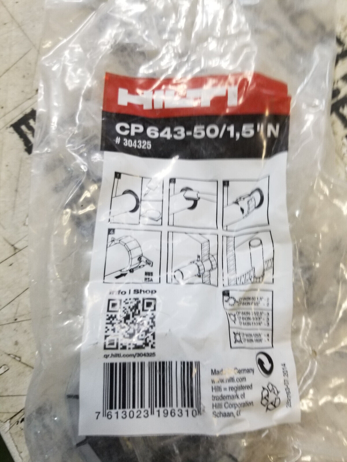 HILTI CP643-50/1.5" FIRESTOP COLLAR CP 643-50/1.5IN